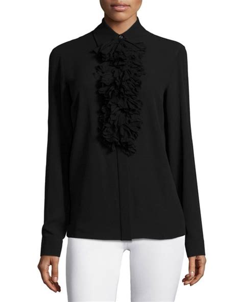 michael michael kors valline ruffle detail blouse mens|Ruffles MICHAEL Michael Kors Blouses + FREE SHIPPING.